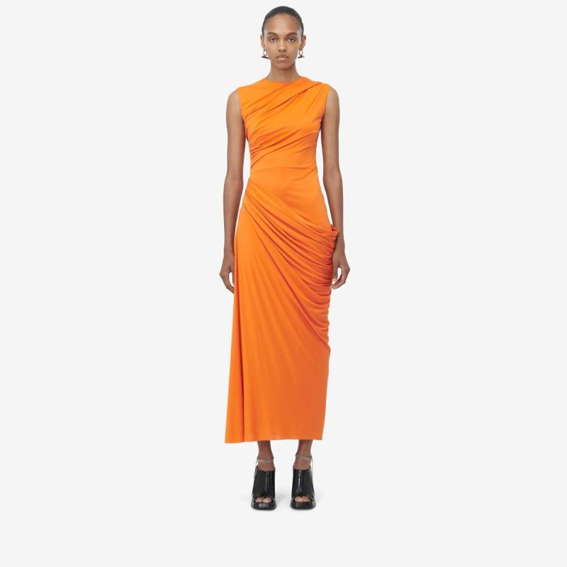 ALEXANDER MCQUEEN - Asymmetric Gathered Dress - Item 818827QLAEA75